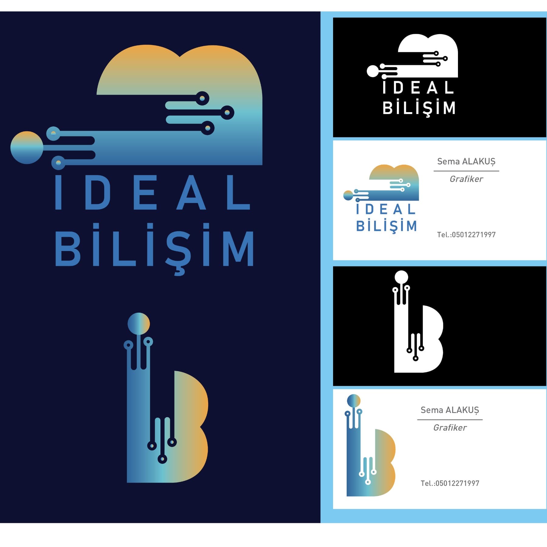 Yeni Markamız İdeal Bilişim İçin Özgün Logo Tasarımı — Kurumsal Kimlik Tasarımı #1
