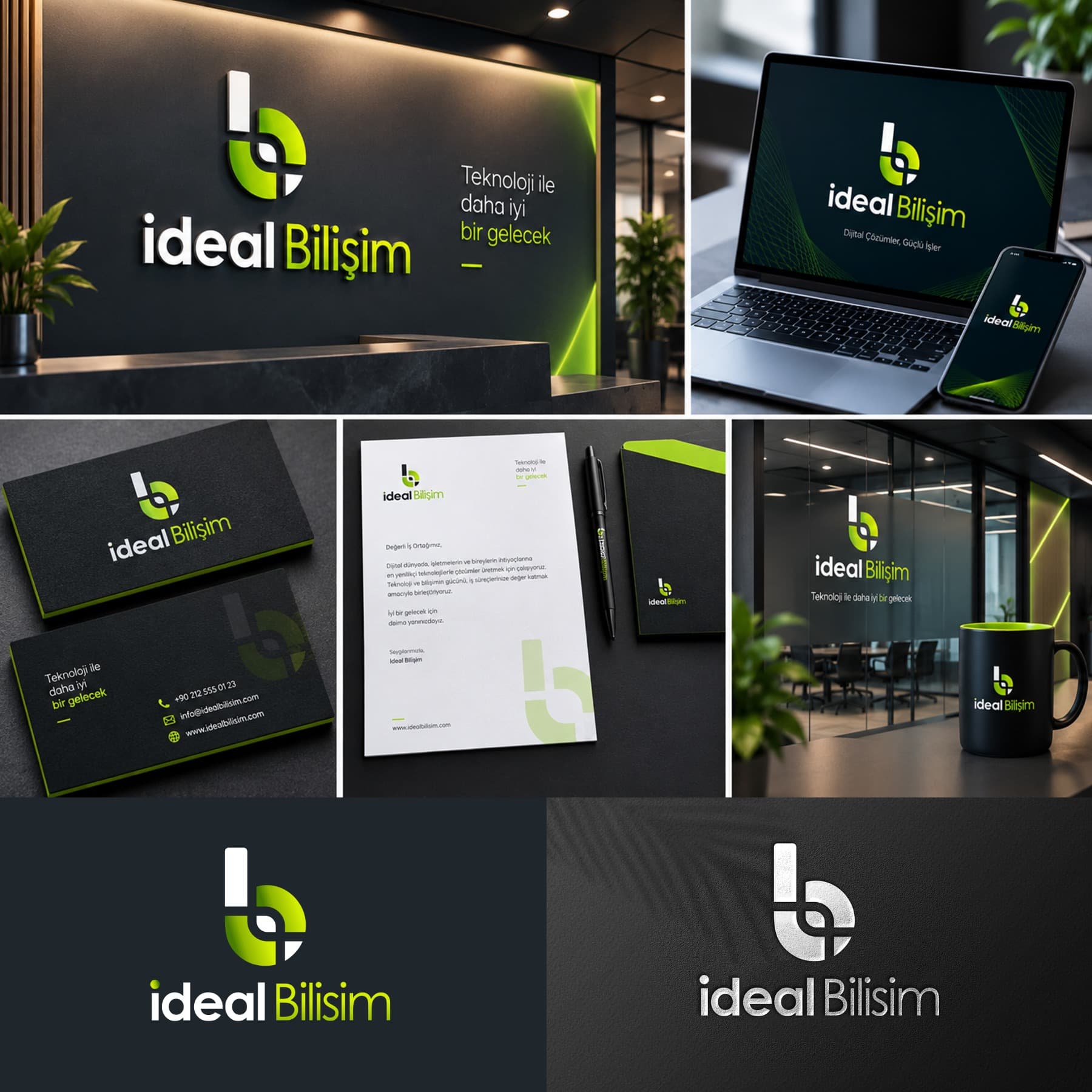 Yeni Markamız İdeal Bilişim İçin Özgün Logo Tasarımı