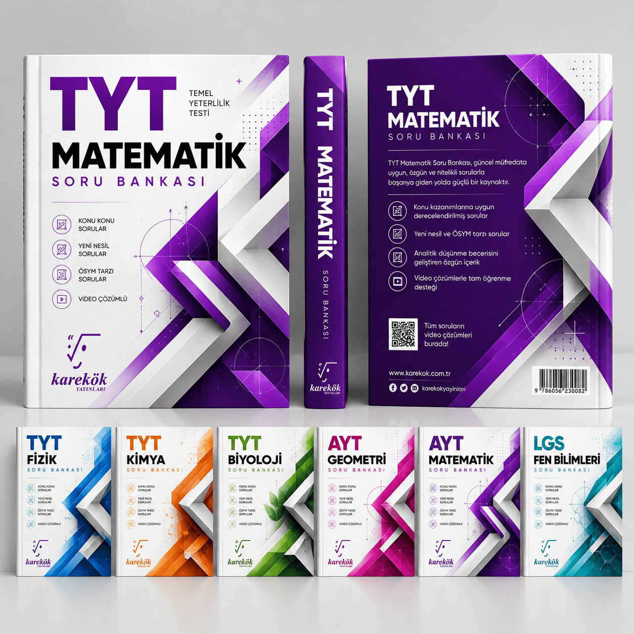 TYT, AYT ve LGS Soru Bankası Serileri Kapak Tasarımı — Kitap / Dergi Kapağı #22