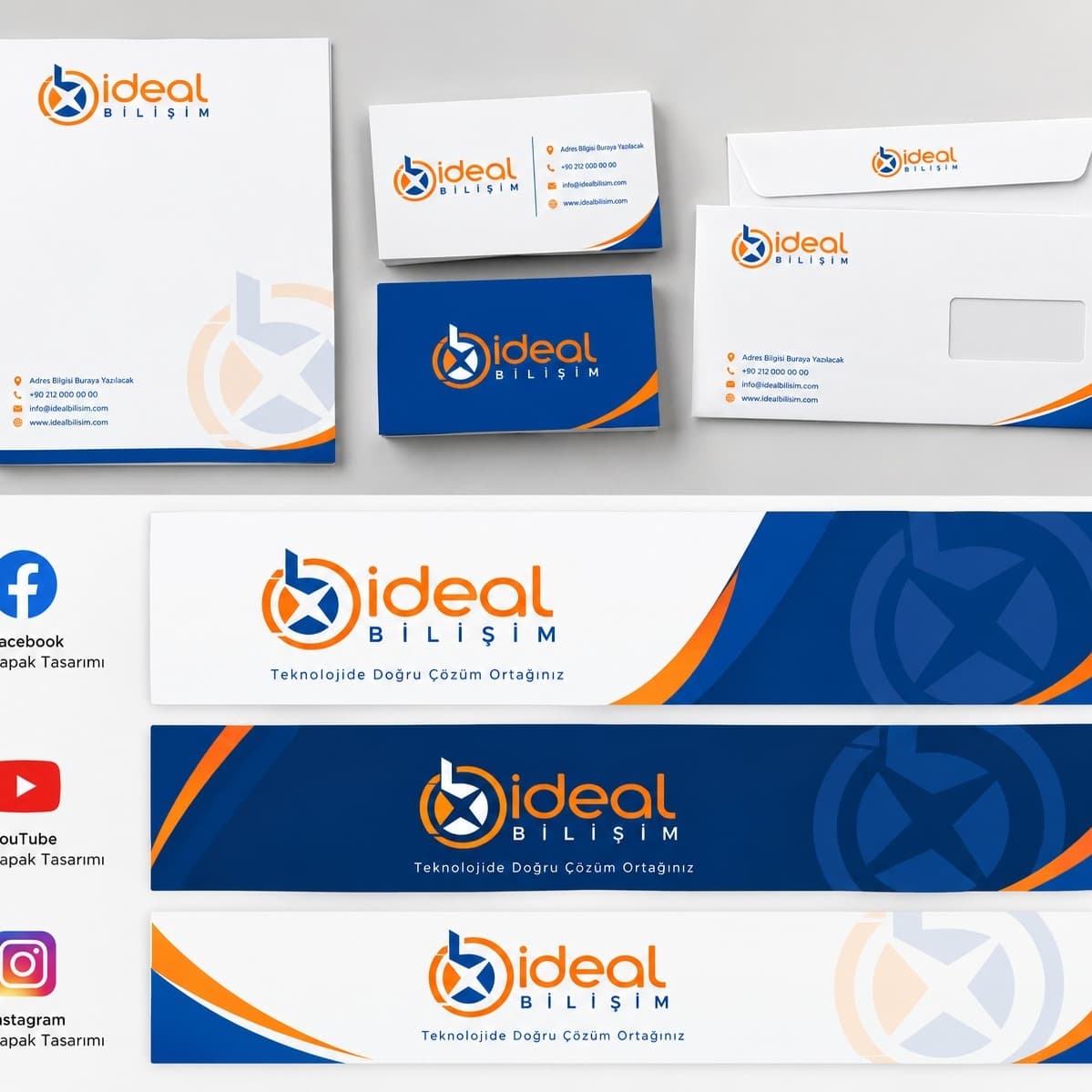 Yeni Markamız İdeal Bilişim İçin Özgün Logo Tasarımı