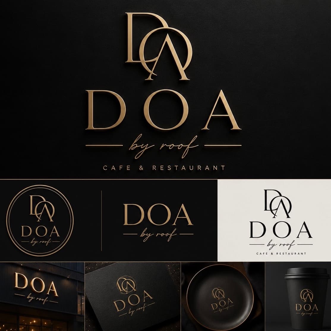 Modern restoran logosu , luks , modern , goze alici ,