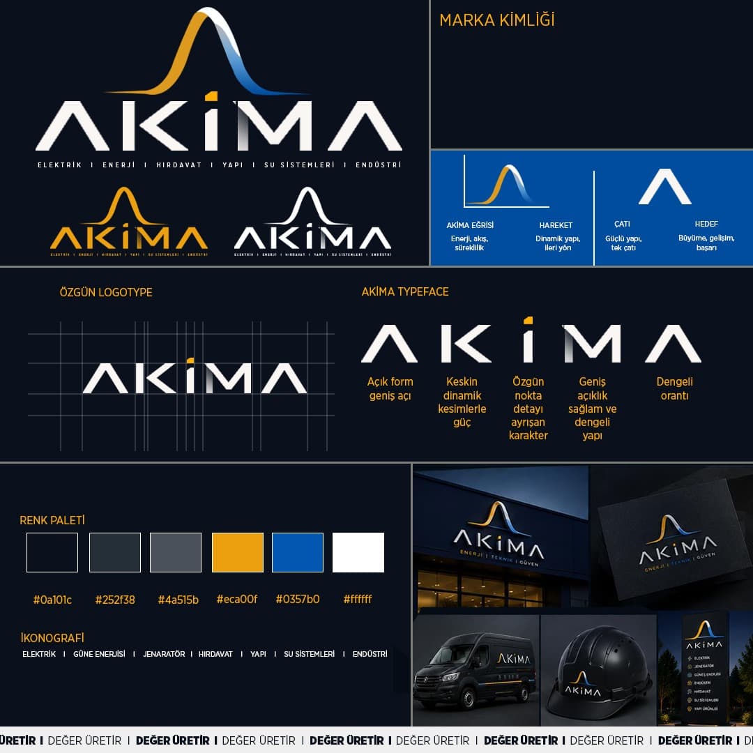 ''AKİMA'' için modern, özgün ve kurumsal logo tasarımı.
