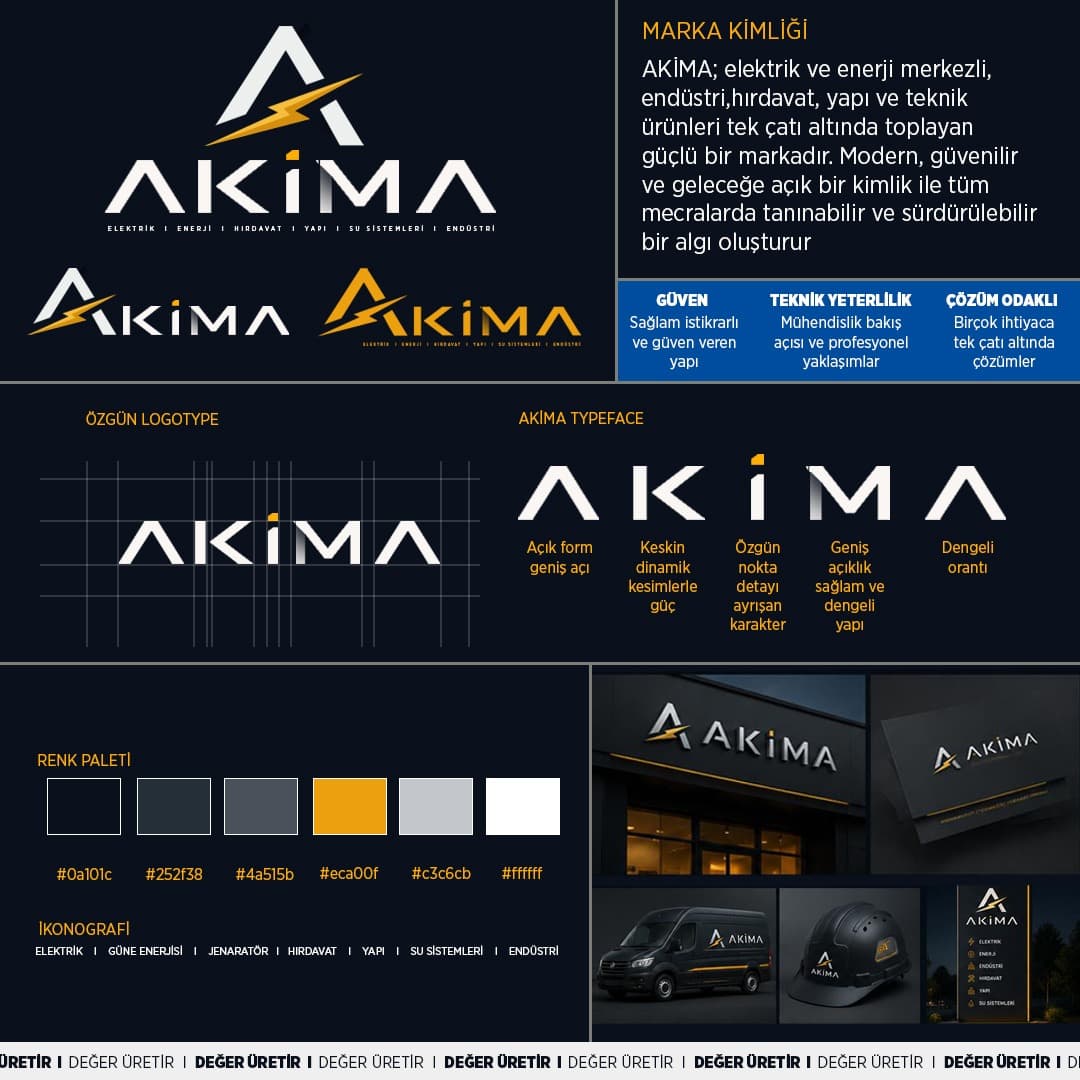 ''AKİMA'' için modern, özgün ve kurumsal logo tasarımı.
