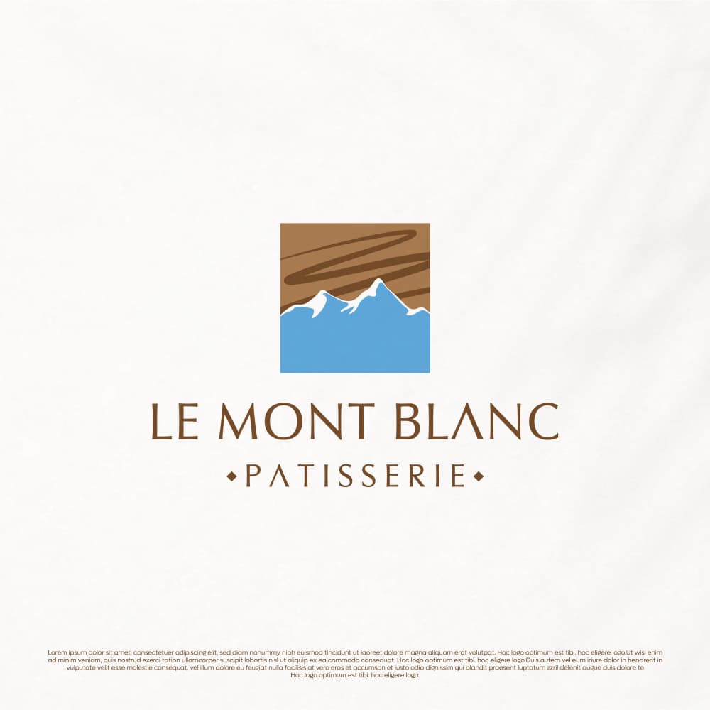 Le Mont Blanc – Premium Fransız Pastane Logo Tasarımı — Cafe & Pastane — Logo ve Tabela Tasarımı #6