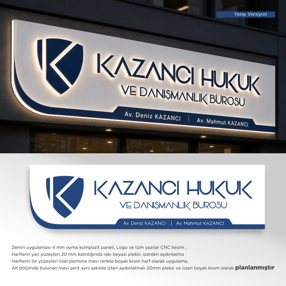 Hukuk Bürosu Tabela Tasarımı — Hukuk & Danışmanlık & Avukatlık — Logo ve Tabela Tasarımı #38