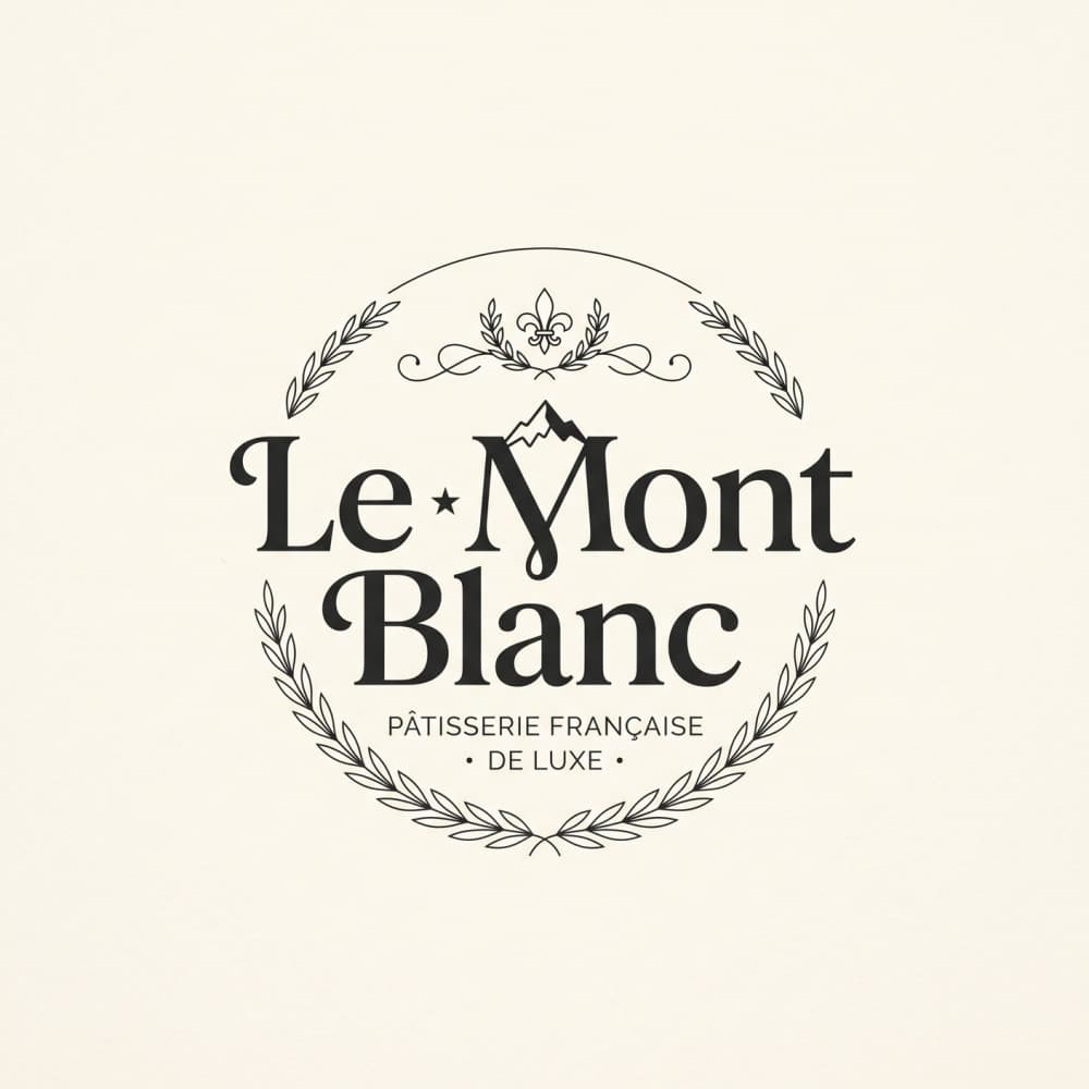 Le Mont Blanc – Premium Fransız Pastane Logo Tasarımı — Cafe & Pastane — Logo ve Tabela Tasarımı #203