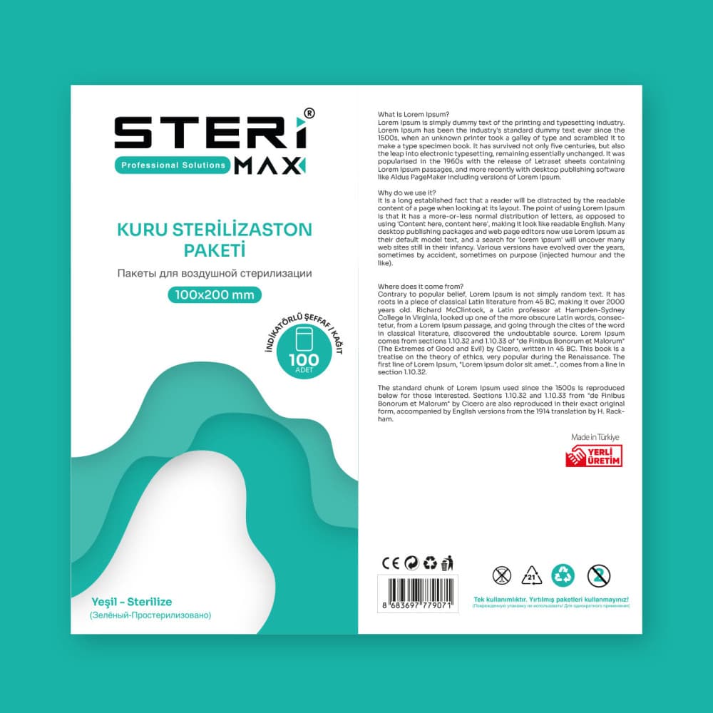 sterilizasyon paketi için opp dış paket ambalajı tasarımı — Kişisel Temizlk & Bakım — Ambalaj Tasarımı (Gıda, Kozmetik, Elektronik, ilaç vb..) #2