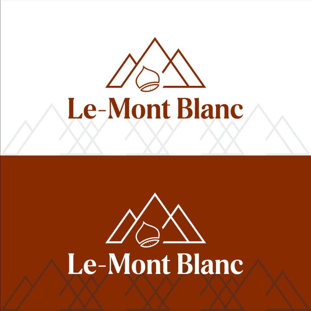 Le Mont Blanc – Premium Fransız Pastane Logo Tasarımı — Cafe & Pastane — Logo ve Tabela Tasarımı #122