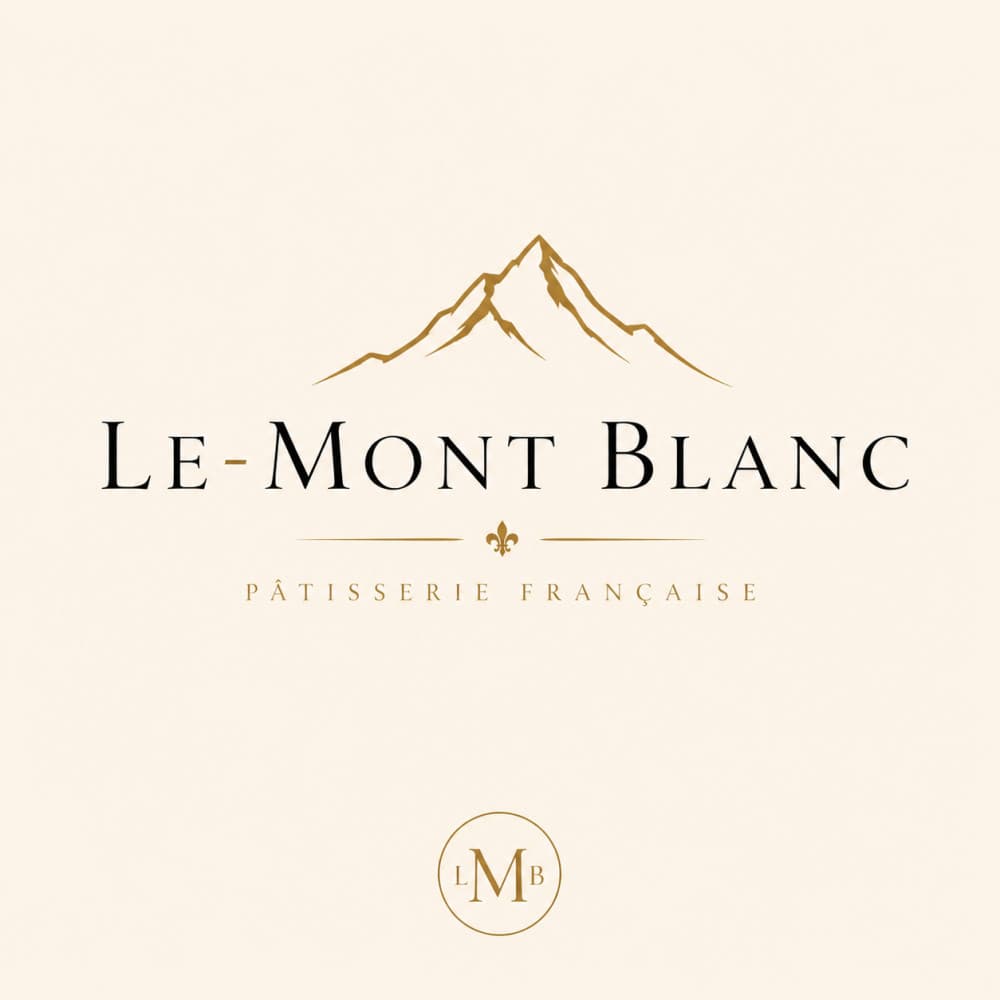 Le Mont Blanc – Premium Fransız Pastane Logo Tasarımı — Cafe & Pastane — Logo ve Tabela Tasarımı #209