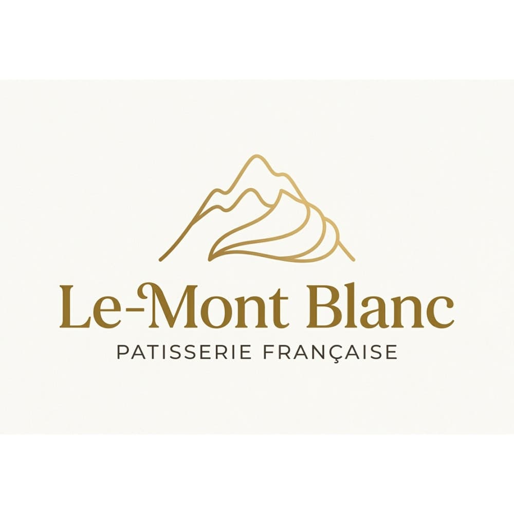 Le Mont Blanc – Premium Fransız Pastane Logo Tasarımı — Cafe & Pastane — Logo ve Tabela Tasarımı #124