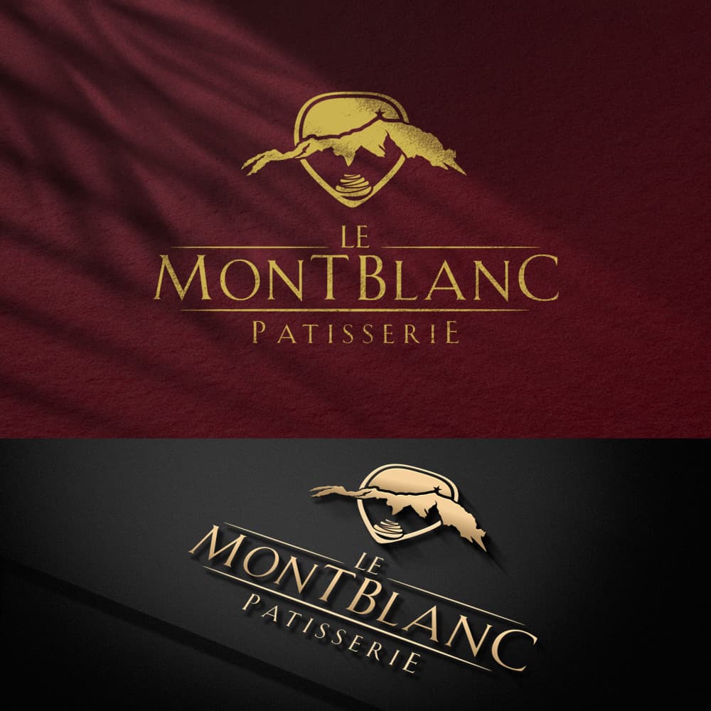 Le Mont Blanc – Premium Fransız Pastane Logo Tasarımı — Cafe & Pastane — Logo ve Tabela Tasarımı #64