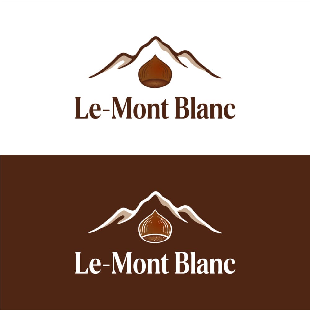 Le Mont Blanc – Premium Fransız Pastane Logo Tasarımı — Cafe & Pastane — Logo ve Tabela Tasarımı #123