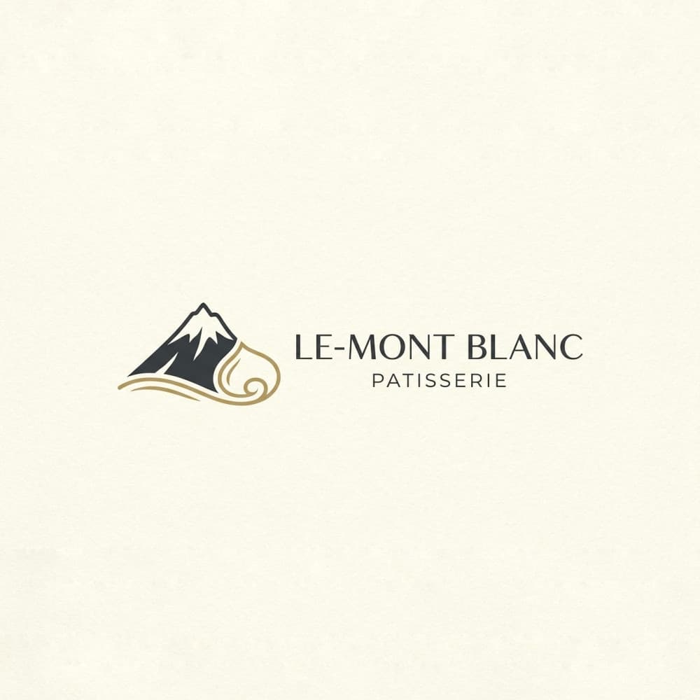 Le Mont Blanc – Premium Fransız Pastane Logo Tasarımı — Cafe & Pastane — Logo ve Tabela Tasarımı #127