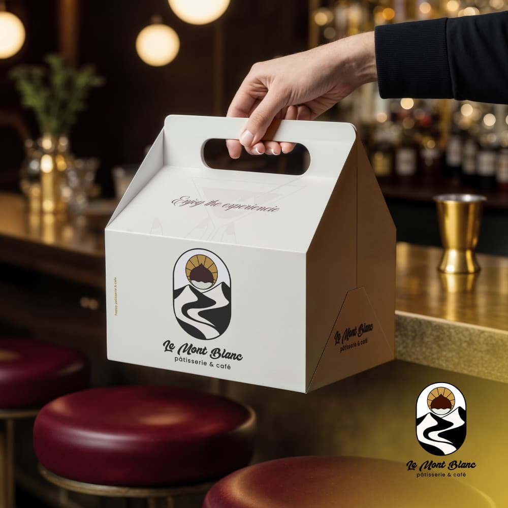 Le Mont Blanc – Premium Fransız Pastane Logo Tasarımı — Cafe & Pastane — Logo ve Tabela Tasarımı #12