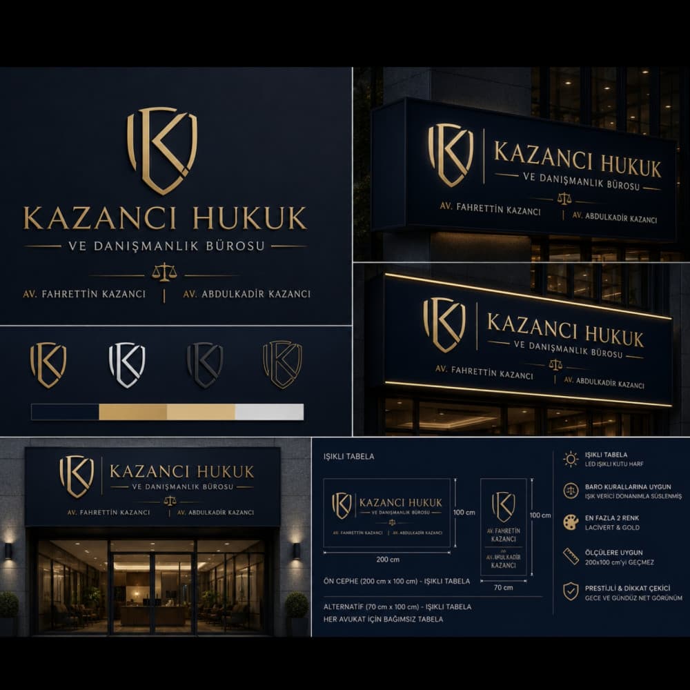 Hukuk Bürosu Tabela Tasarımı — Hukuk & Danışmanlık & Avukatlık — Logo ve Tabela Tasarımı #37