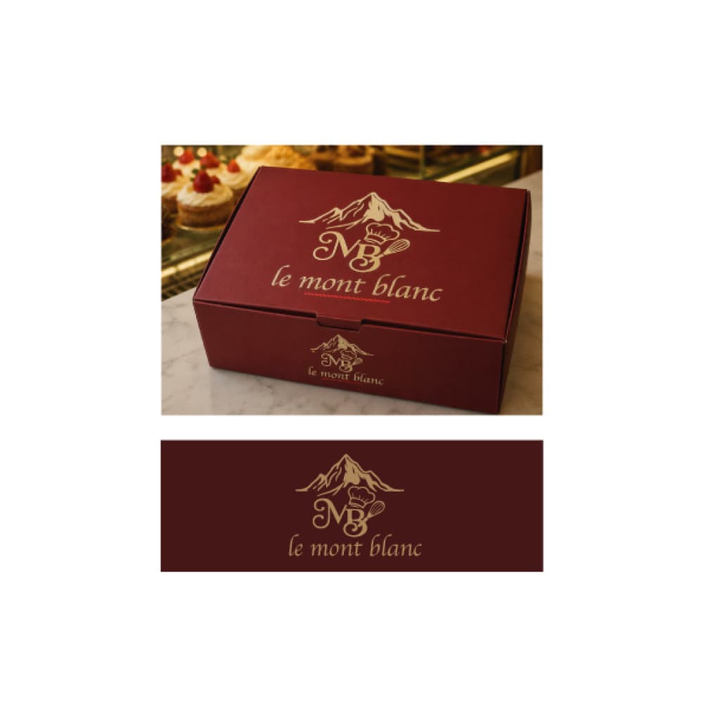Le Mont Blanc – Premium Fransız Pastane Logo Tasarımı — Cafe & Pastane — Logo ve Tabela Tasarımı #36