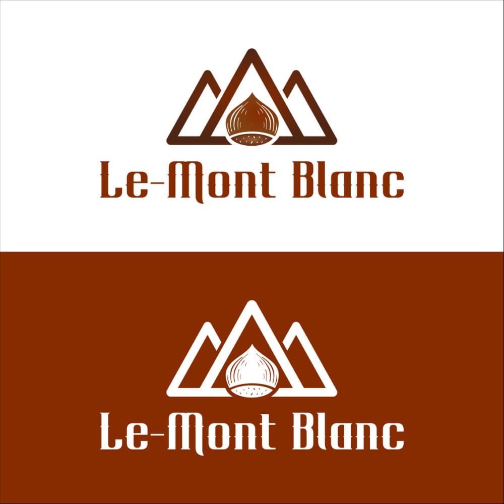 Le Mont Blanc – Premium Fransız Pastane Logo Tasarımı — Cafe & Pastane — Logo ve Tabela Tasarımı #121