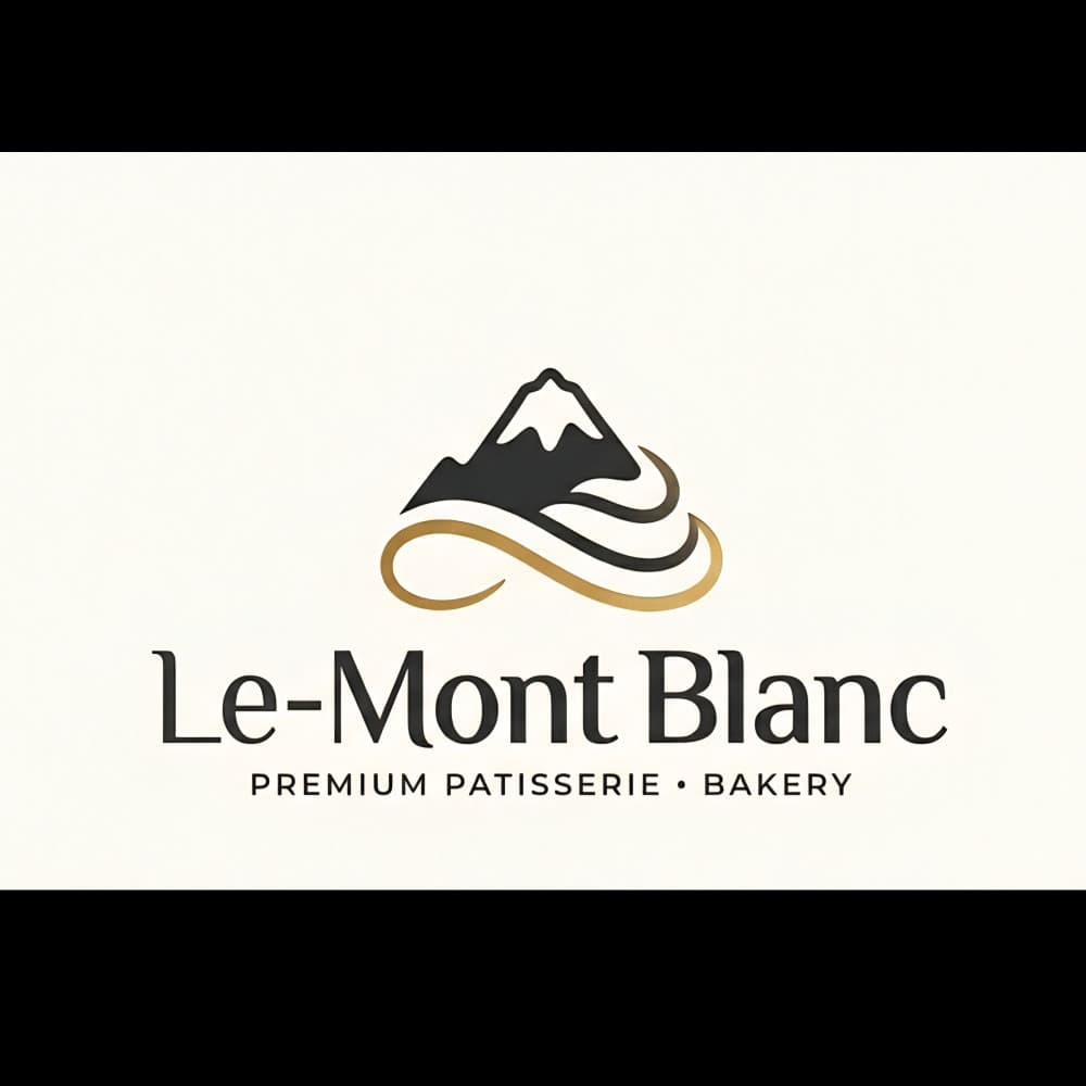 Le Mont Blanc – Premium Fransız Pastane Logo Tasarımı — Cafe & Pastane — Logo ve Tabela Tasarımı #129