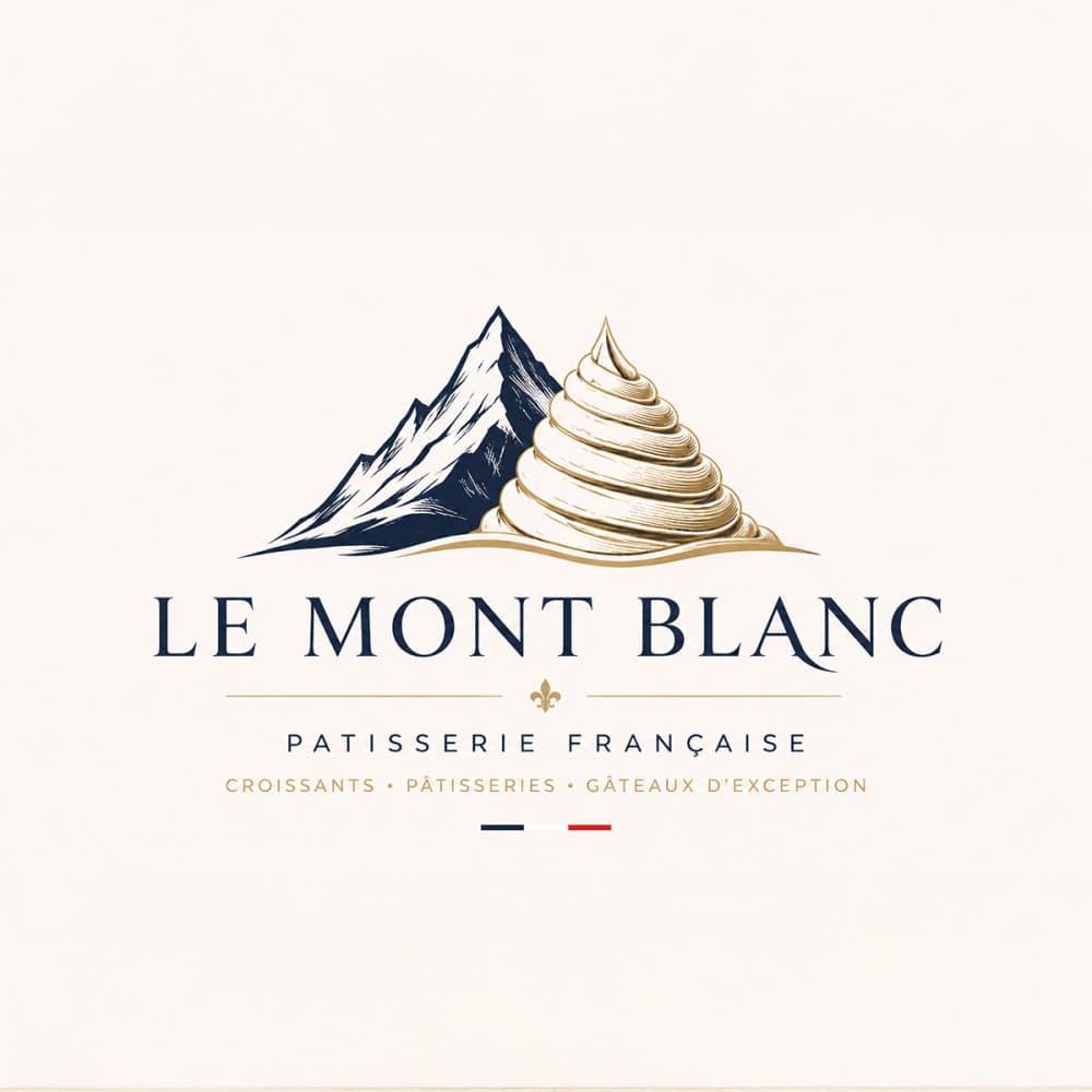Le Mont Blanc – Premium Fransız Pastane Logo Tasarımı — Cafe & Pastane — Logo ve Tabela Tasarımı #151