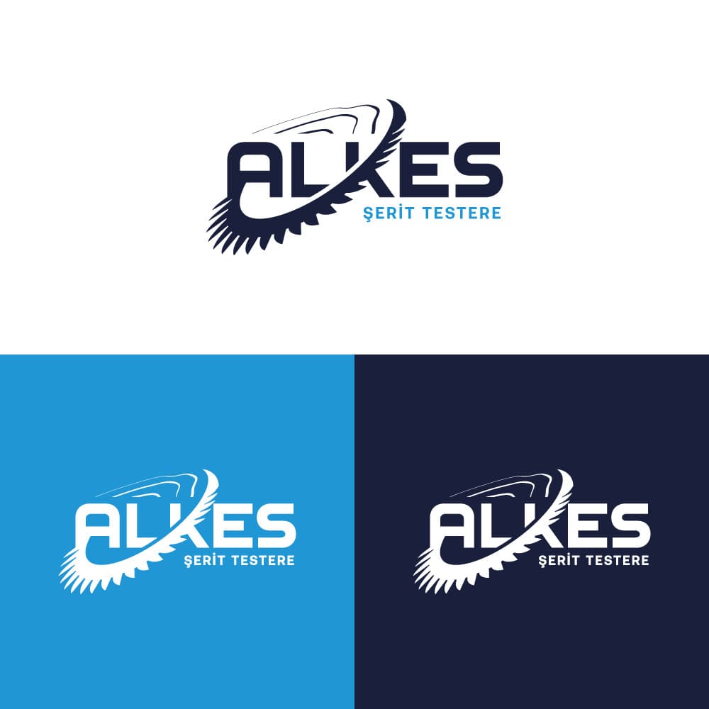 ALKES Şerit Testere Bıçağı Logo Tasarımı — Kesici & Delici Uçlar Üretim & Satış — Logo Tasarım #8