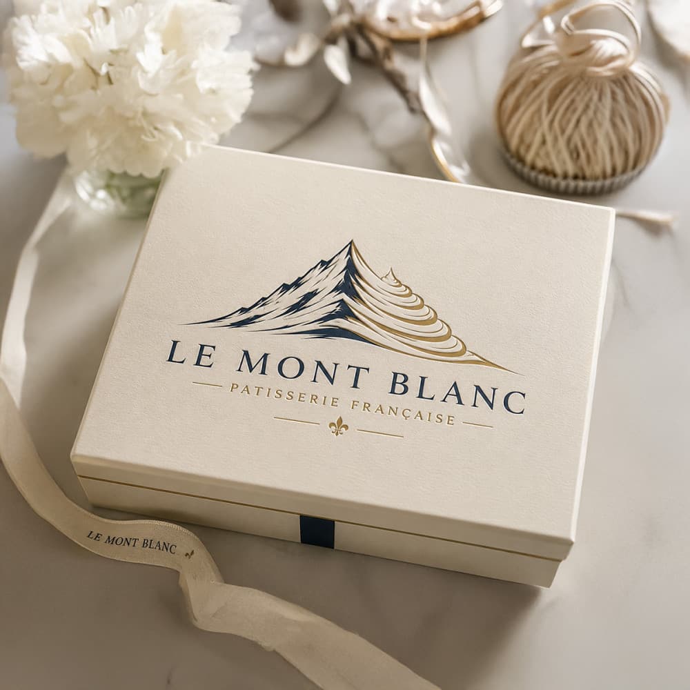 Le Mont Blanc – Premium Fransız Pastane Logo Tasarımı — Cafe & Pastane — Logo ve Tabela Tasarımı #159
