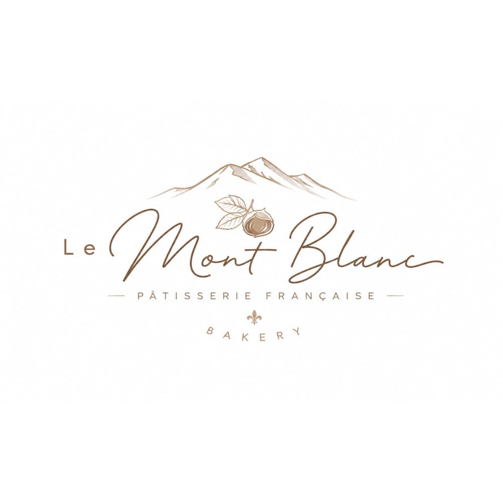 Le Mont Blanc – Premium Fransız Pastane Logo Tasarımı — Cafe & Pastane — Logo ve Tabela Tasarımı #120