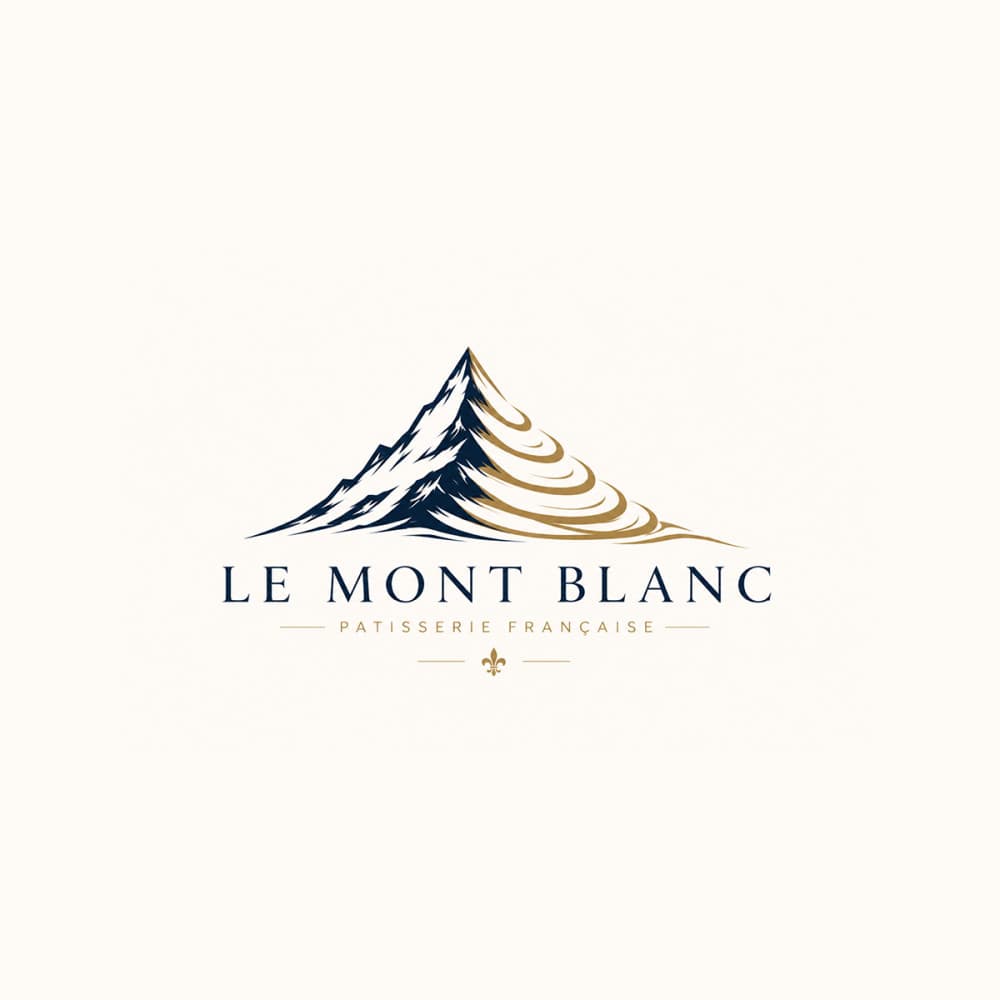 Le Mont Blanc – Premium Fransız Pastane Logo Tasarımı — Cafe & Pastane — Logo ve Tabela Tasarımı #157