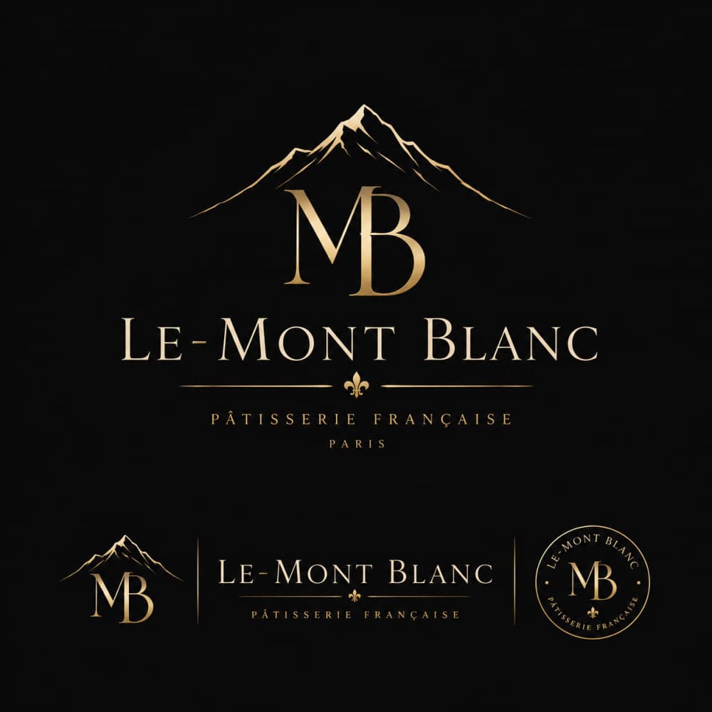 Le Mont Blanc – Premium Fransız Pastane Logo Tasarımı — Cafe & Pastane — Logo ve Tabela Tasarımı #210