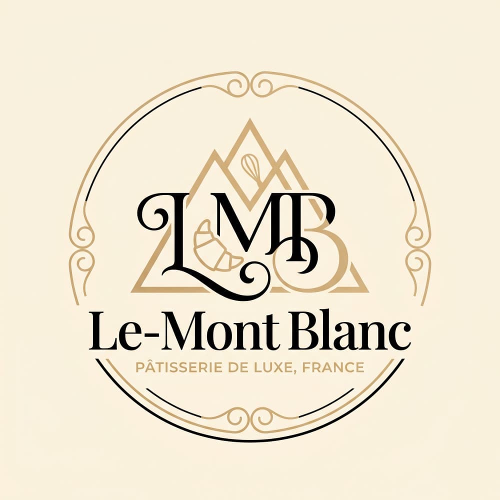 Le Mont Blanc – Premium Fransız Pastane Logo Tasarımı — Cafe & Pastane — Logo ve Tabela Tasarımı #108