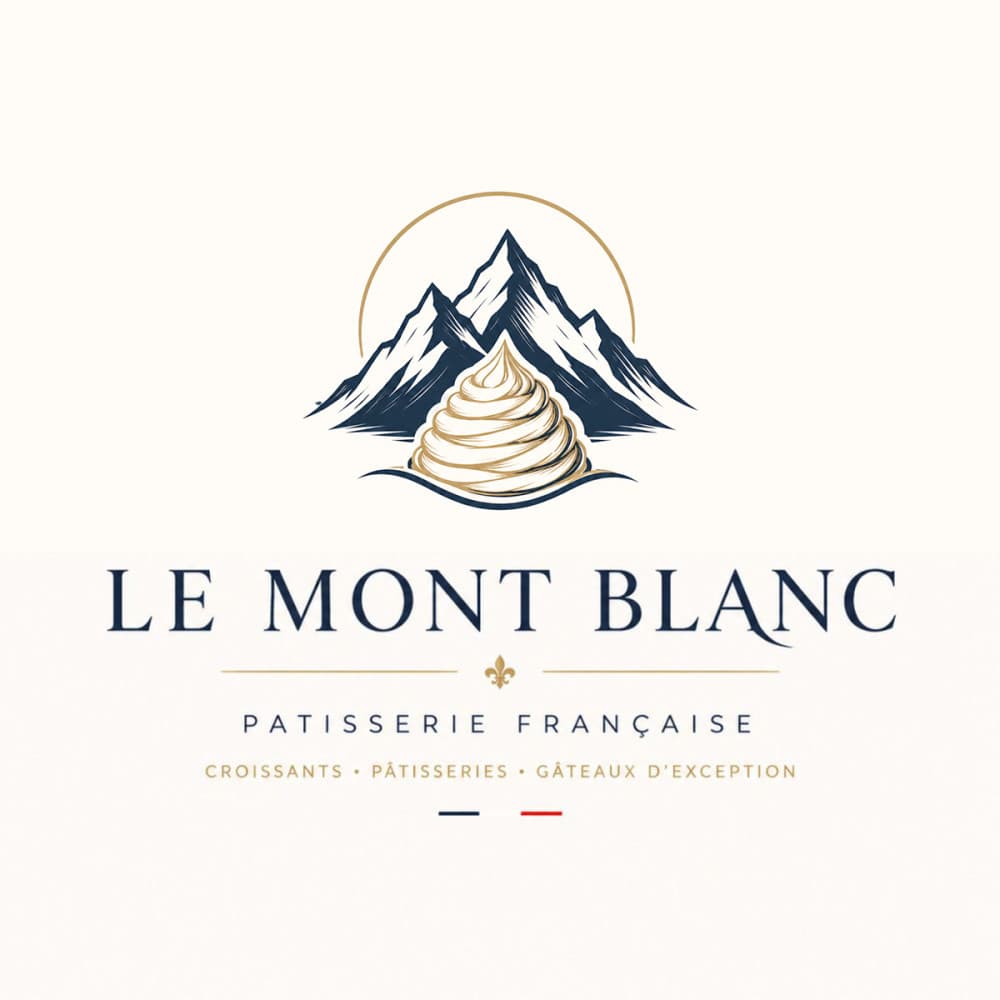Le Mont Blanc – Premium Fransız Pastane Logo Tasarımı — Cafe & Pastane — Logo ve Tabela Tasarımı #150