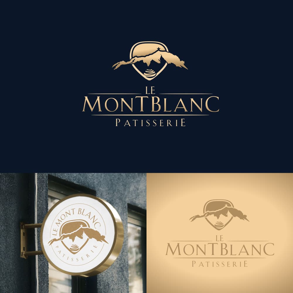 Le Mont Blanc – Premium Fransız Pastane Logo Tasarımı — Cafe & Pastane — Logo ve Tabela Tasarımı #62