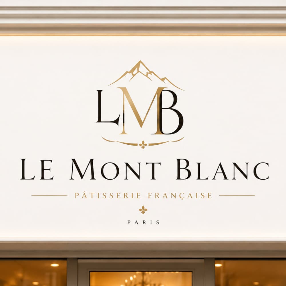 Le Mont Blanc – Premium Fransız Pastane Logo Tasarımı — Cafe & Pastane — Logo ve Tabela Tasarımı #206