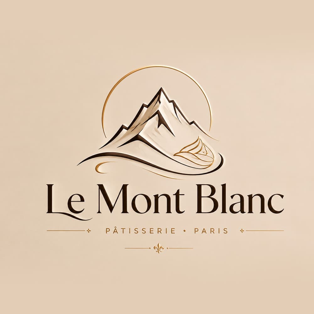 Le Mont Blanc – Premium Fransız Pastane Logo Tasarımı — Cafe & Pastane — Logo ve Tabela Tasarımı #134