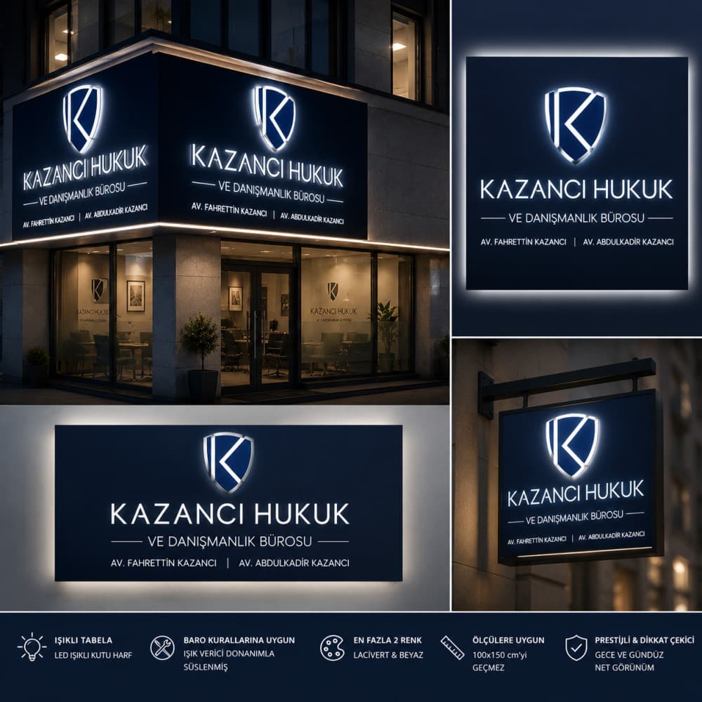 Hukuk Bürosu Tabela Tasarımı — Hukuk & Danışmanlık & Avukatlık — Logo ve Tabela Tasarımı #30