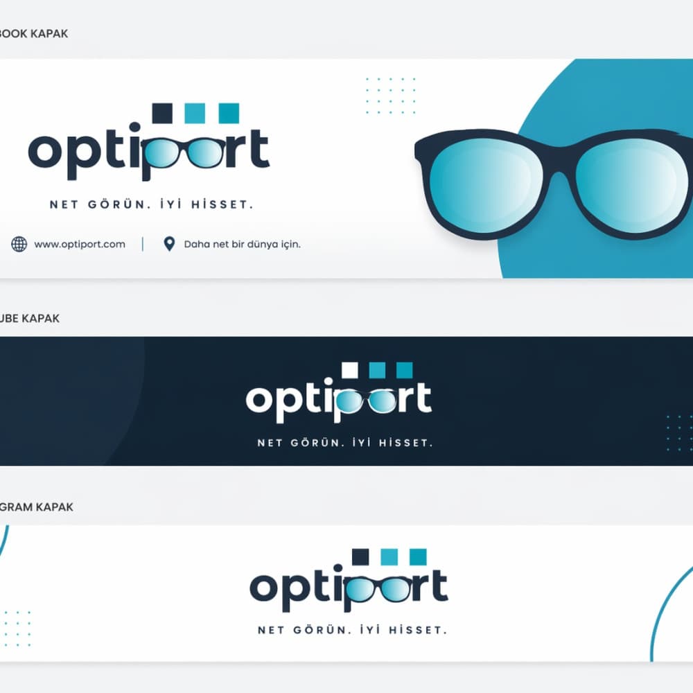 Sanal Portalda Optik — Optik & Gözlük — Logo ve Sosyal Medya Kapak Tasarımları #55