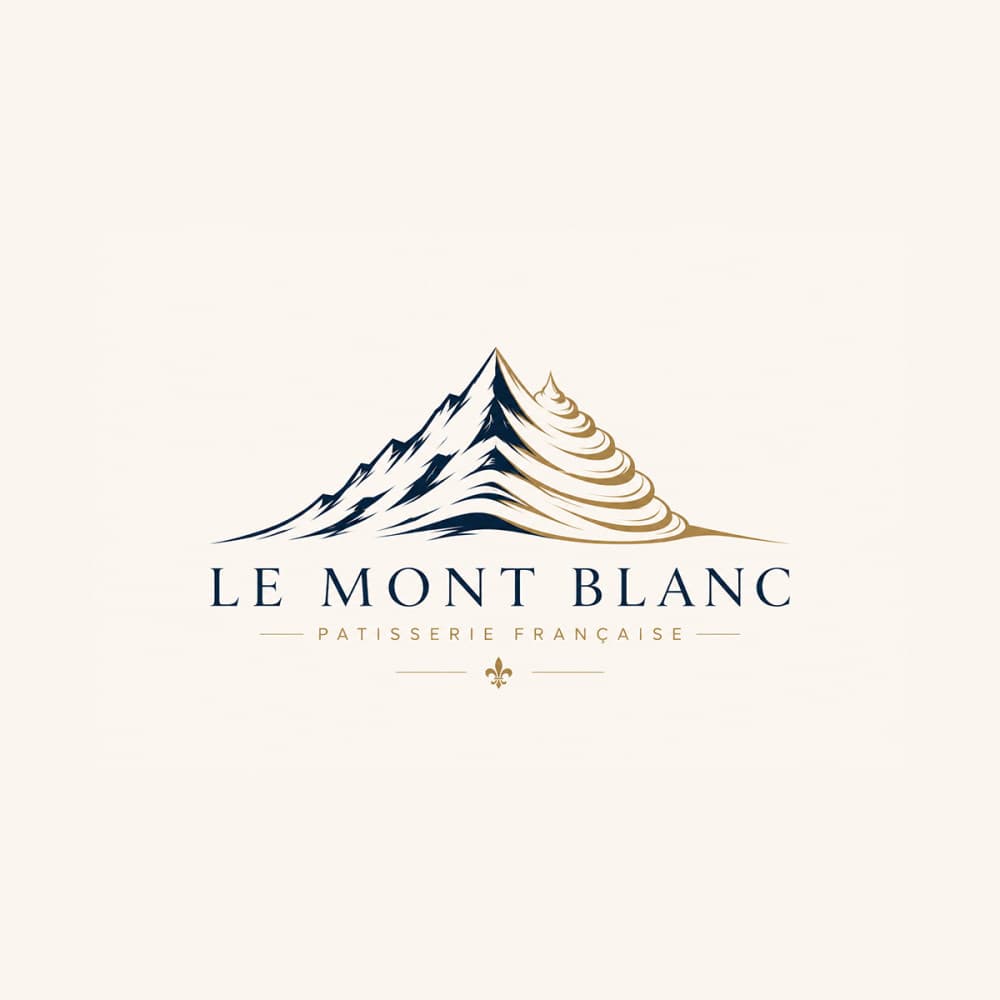 Le Mont Blanc – Premium Fransız Pastane Logo Tasarımı — Cafe & Pastane — Logo ve Tabela Tasarımı #158