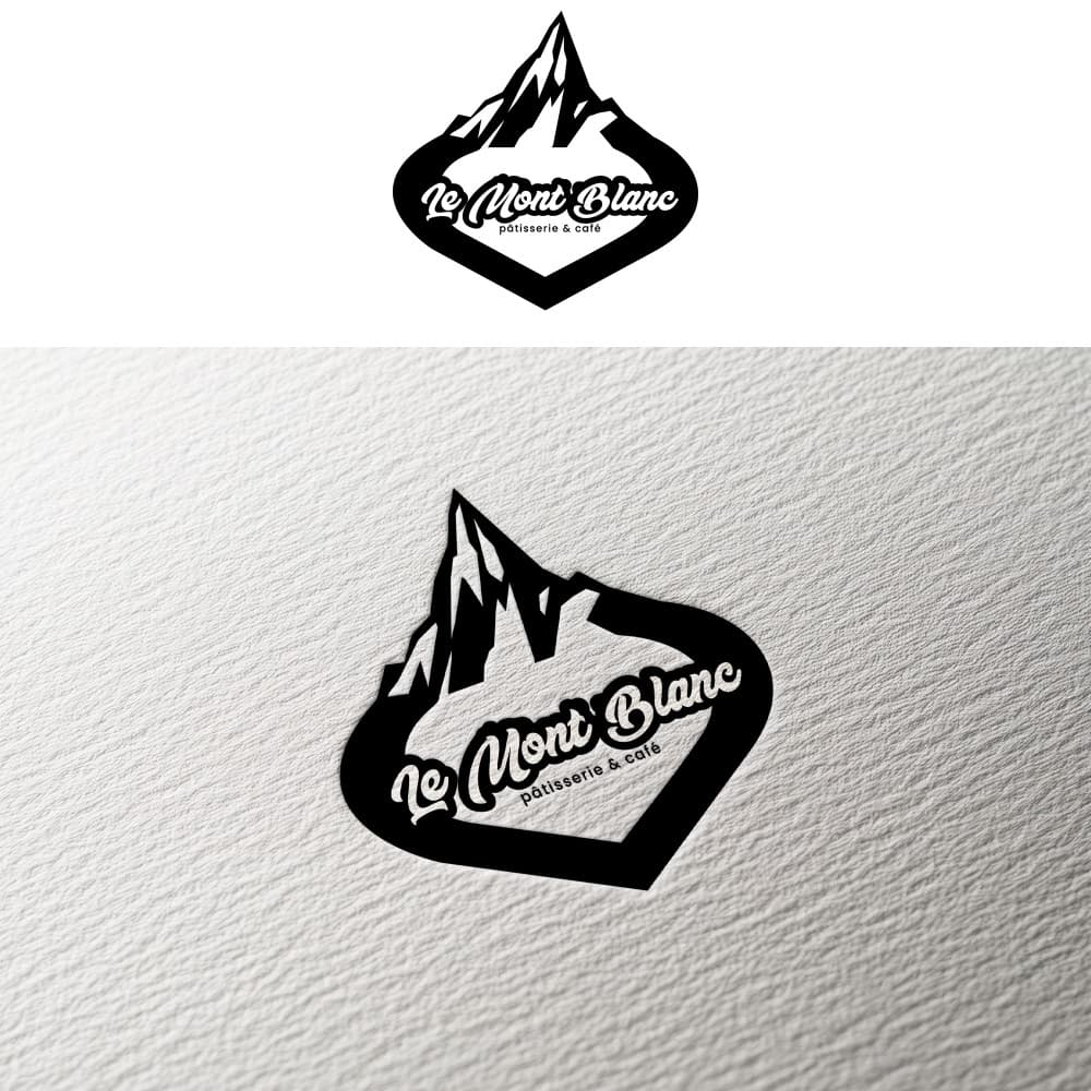 Le Mont Blanc – Premium Fransız Pastane Logo Tasarımı — Cafe & Pastane — Logo ve Tabela Tasarımı #19