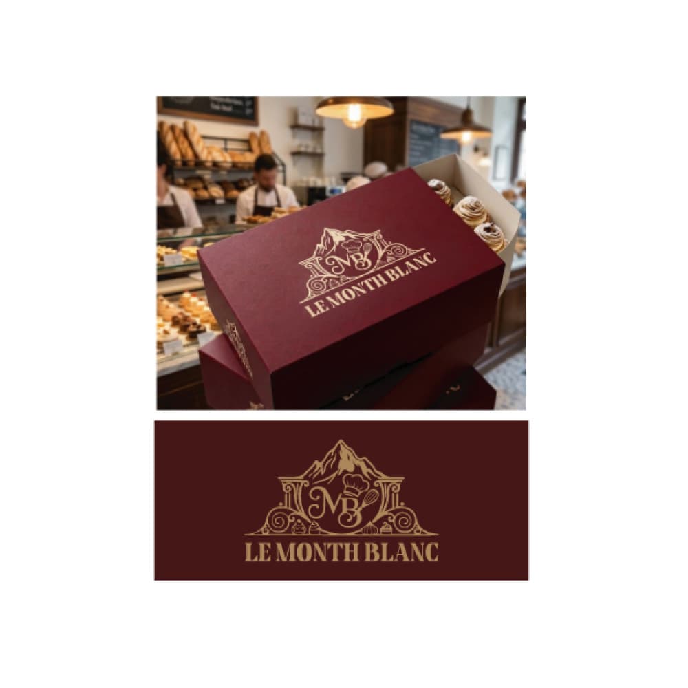 Le Mont Blanc – Premium Fransız Pastane Logo Tasarımı — Cafe & Pastane — Logo ve Tabela Tasarımı #23