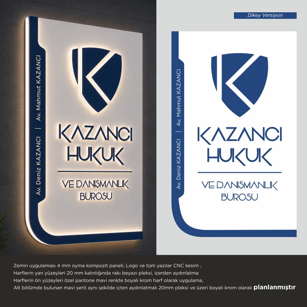 Hukuk Bürosu Tabela Tasarımı — Hukuk & Danışmanlık & Avukatlık — Logo ve Tabela Tasarımı #39