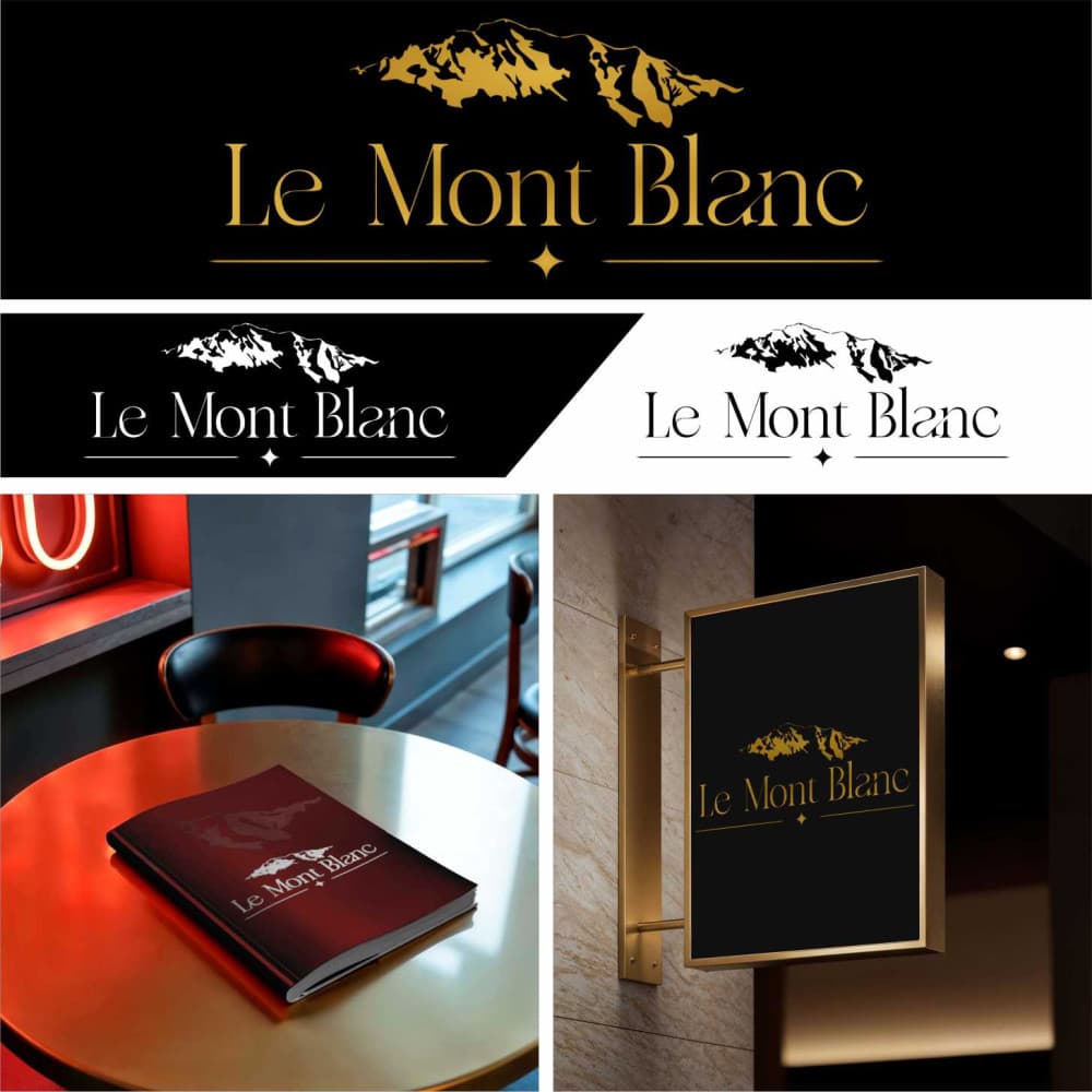 Le Mont Blanc – Premium Fransız Pastane Logo Tasarımı — Cafe & Pastane — Logo ve Tabela Tasarımı #76