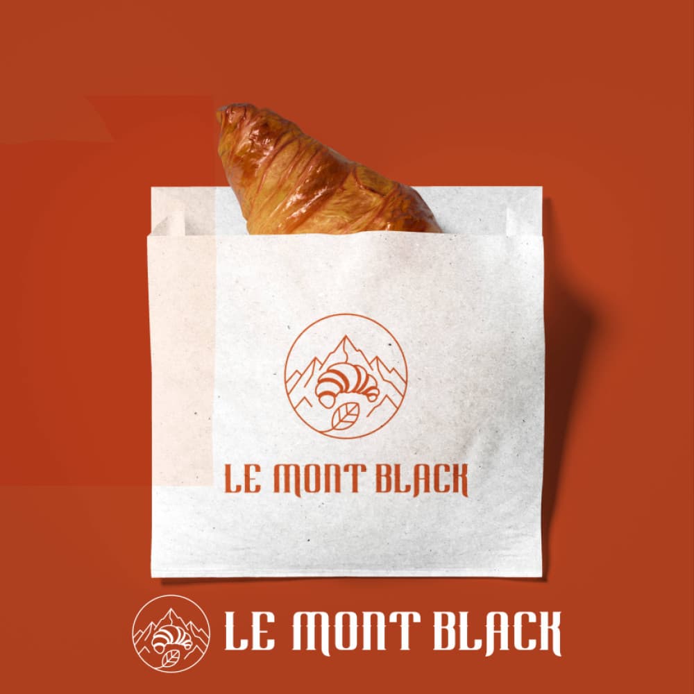 Le Mont Blanc – Premium Fransız Pastane Logo Tasarımı — Cafe & Pastane — Logo ve Tabela Tasarımı #186