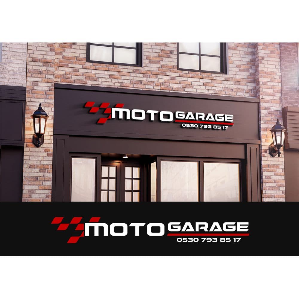 Motosiklet Tamirhane Logo ve Tabela