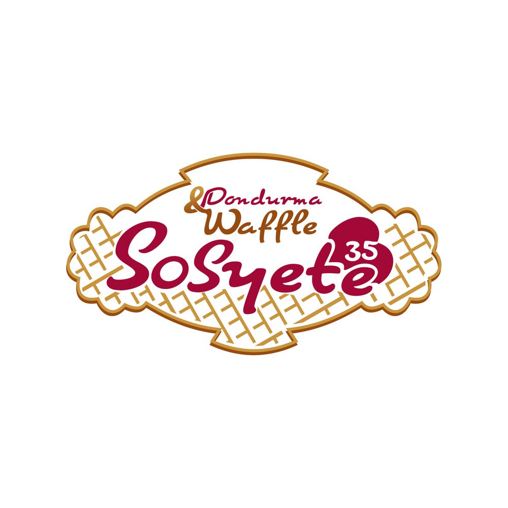 waffle&dondurma cafe için logo